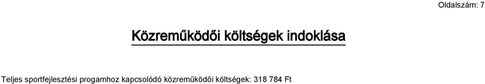 sportfejlesztési progamhoz
