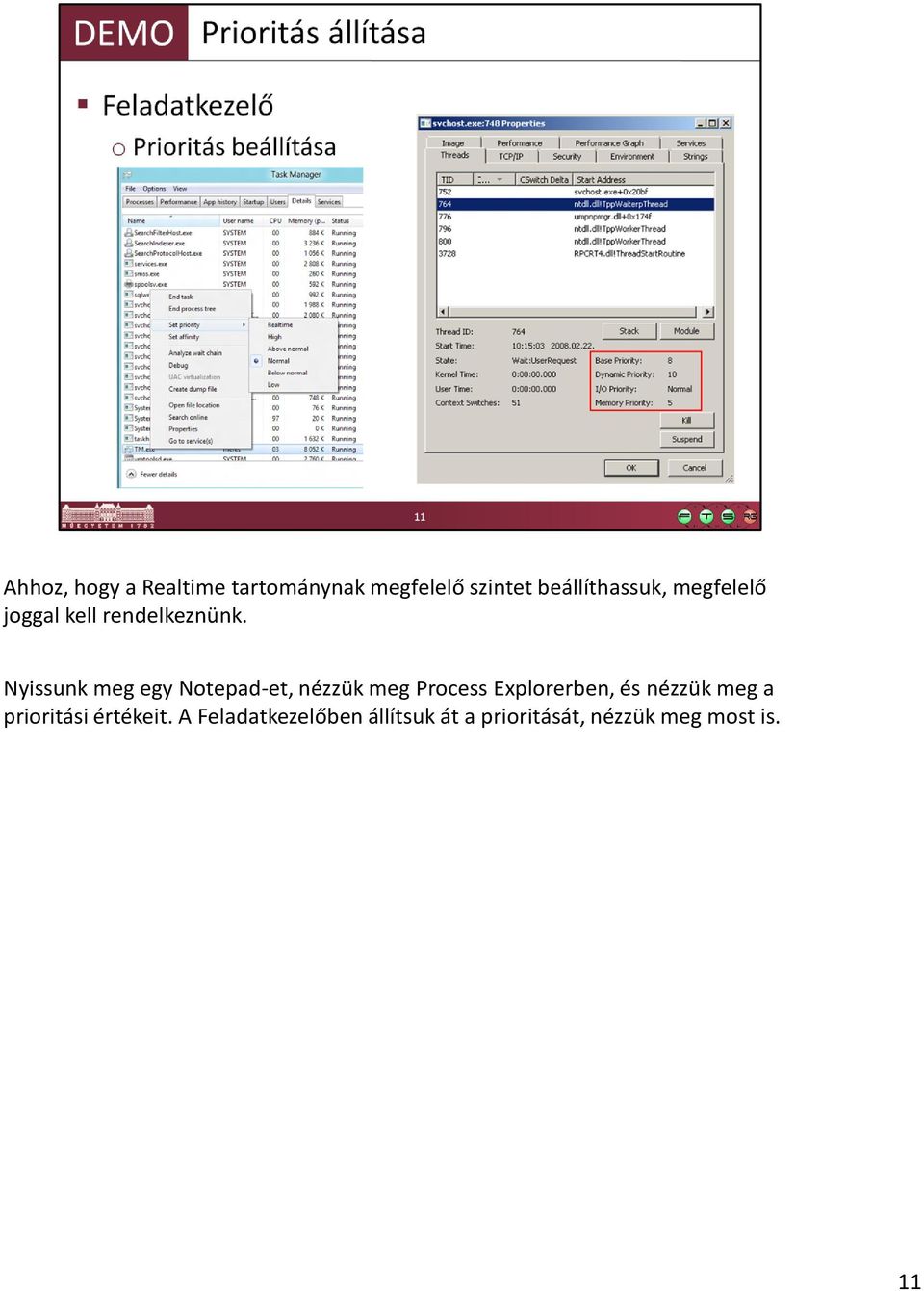 Nyissunk meg egy Notepad-et, nézzük meg Process Explorerben, és