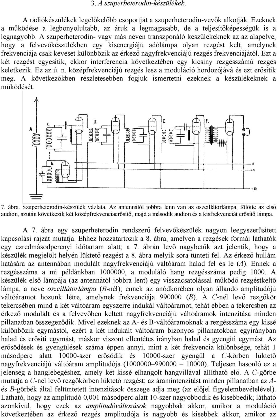 A szuperheterodin- vagy más néven transzponáló készülékeknek az az alapelve, hogy a felvevőkészülékben egy kisenergiájú adólámpa olyan rezgést kelt, amelynek frekvenciája csak keveset különbözik az