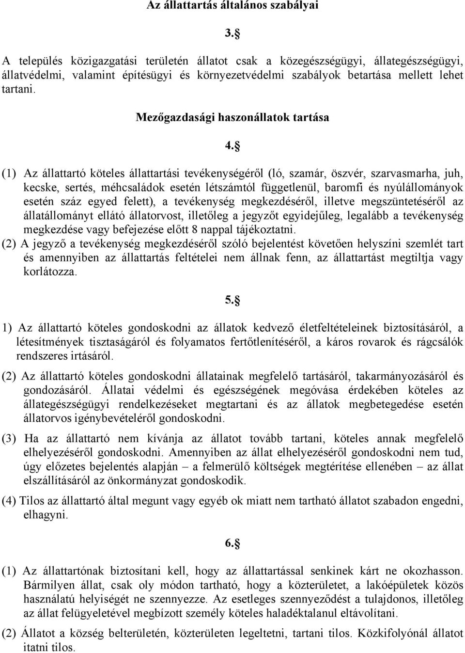 Mezőgazdasági haszonállatok tartása 4.