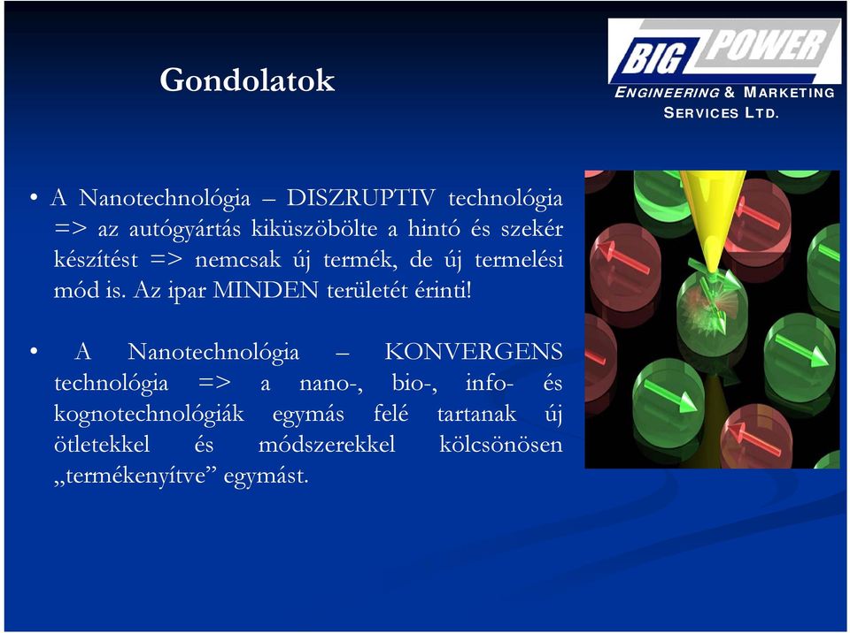 Az ipar MINDEN területét érinti!