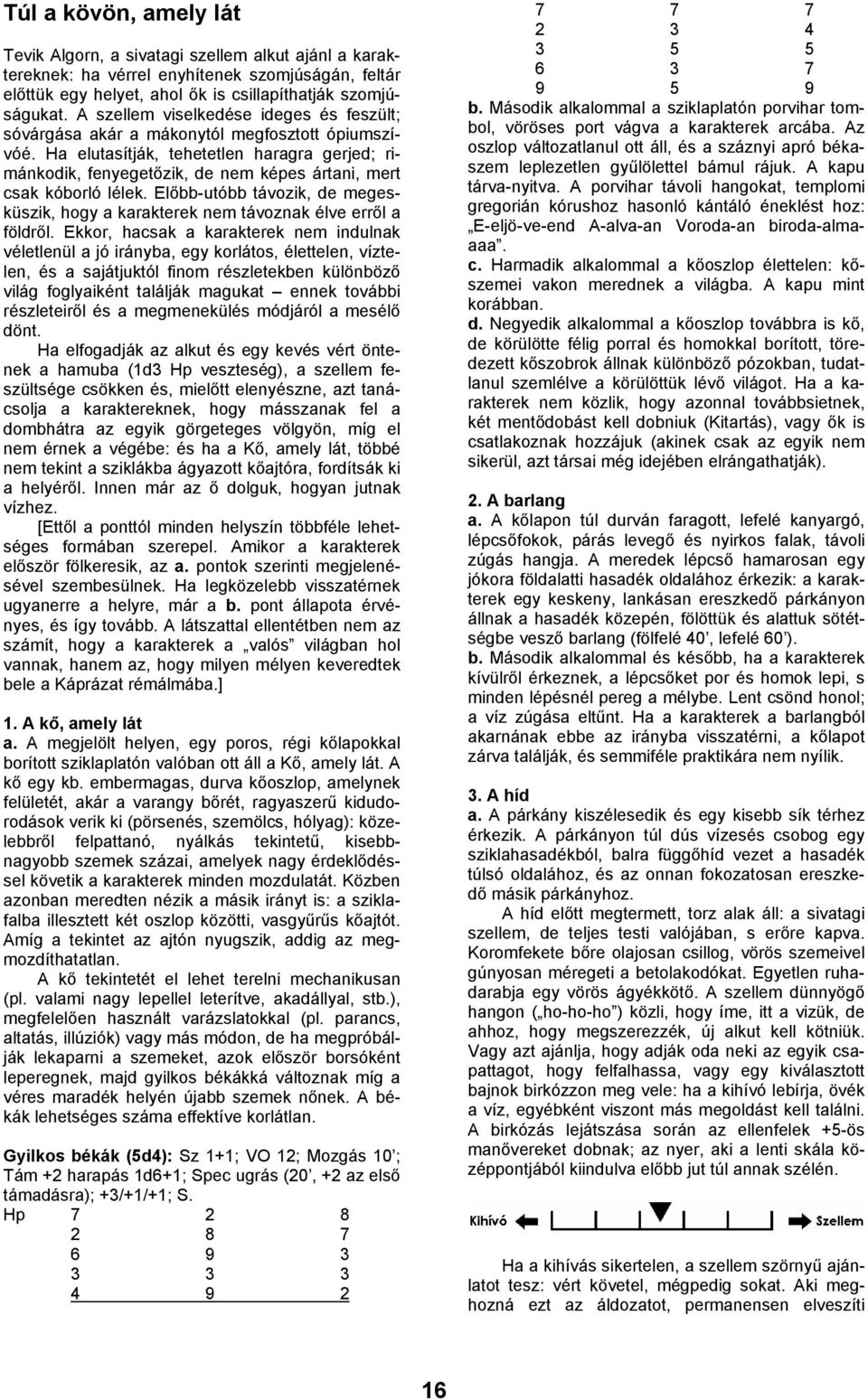 Ha elutasítják, tehetetlen haragra gerjed; rimánkodik, fenyegetőzik, de nem képes ártani, mert csak kóborló lélek.