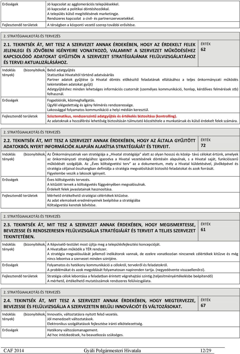TEKINTSÉK ÁT, MIT TESZ A SZERVEZET ANNAK ÉRDEKÉBEN, HOGY AZ ÉRDEKELT FELEK JELENLEGI ÉS JÖVŐBENI IGÉNYEIRE VONATKOZÓ, VALAMINT A SZERVEZET MŰKÖDÉSÉHEZ KAPCSOLÓDÓ ADATOKAT GYŰJTSÖN A SZERVEZET