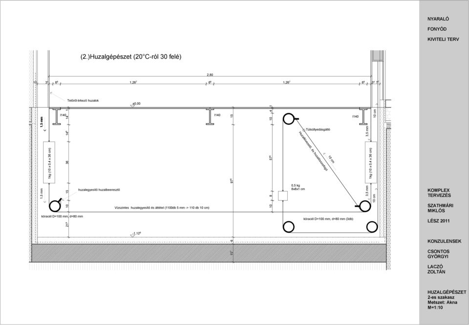 21 9 10 15 36 14 8 14 1 köracél D=100 mm, d=80 mm huzalegyesítő huzalbeeresztő Vízszintes huzalegyesítő és áttétel (1100db 5 mm -> 110 db