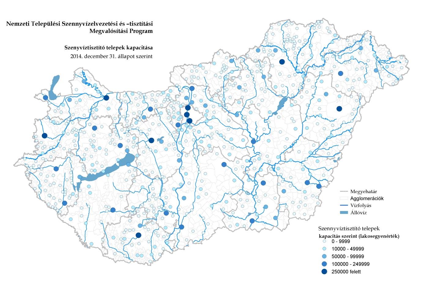 A szennyvíztisztítás helyzete Magyarországon korábban a szennyvíztisztítás tekintetében még a csatornázottságnál is nagyobb volt az elmaradás. 2014.