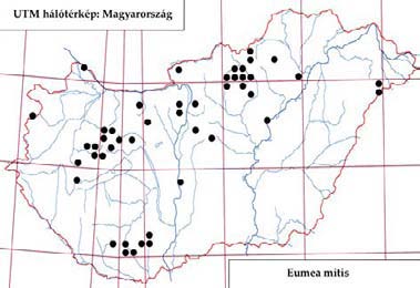 e-acta Nat. Pannon. 5, Suppl. 1 (2013) 141 246. ábra: Az Eumea linearicornis lelőhelyei 247. ábra: Az Eumea linearicornis fenológiája Elterjedése: Palearktikum (E, Tk, Üzb).