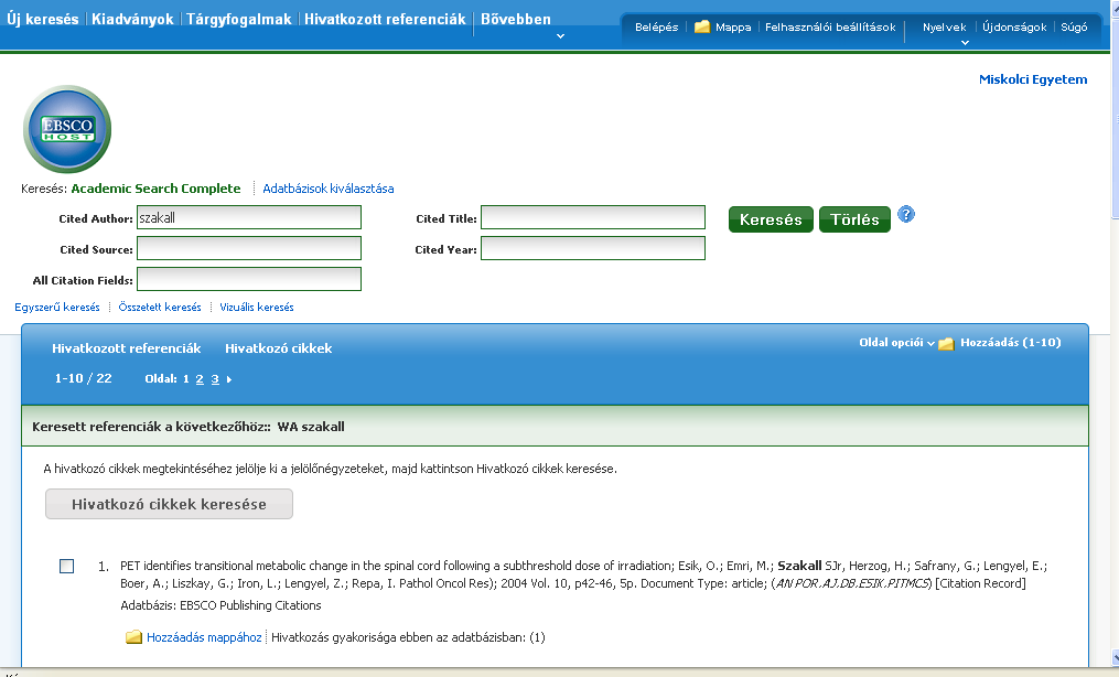 EBSCO Az EBSCO a központi költségvetésből támogatott, a kormányzat (NKÖM, majd 2006-tól az OM) által koordinált elektronikus tudományos információs portál-szolgáltatás.