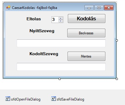 Egy fájl kiválasztása az OpenFileDialog, SaveFileDialog segítségével Fejlesztő környezetünk sok kész párbeszédpanelt biztosít a programozónak a mindennapos feladatok elvégzéséhez.