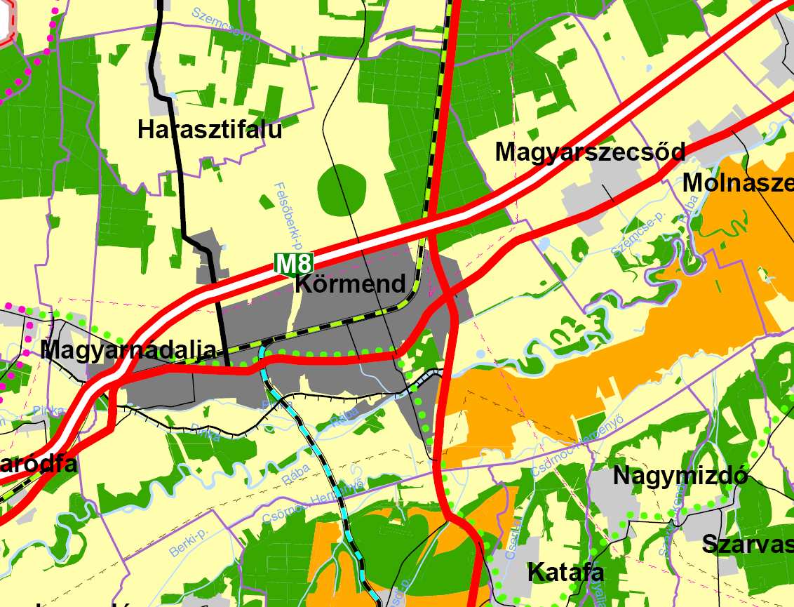 örmend Város elepülésrendezési eszközeinek módosíás 0. deemer.... Vs megyei Terülerendezési erv Vs megye erülerendezési erve (PSTTV 00.