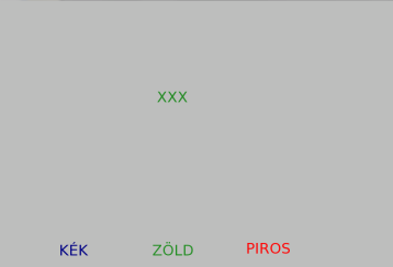 5. sz. ábra Wisconsin kártyaszortírozási teszt 4.2.4. Stroop-teszt (PEBL, Müller, 2012 nyomán) Az irreleváns ingerek gátlásának képességét a Stroop-teszt számítógépes változatával vizsgáltuk.