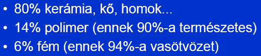 Az anyag Az anyagot az ember nyeri ki a természetből és alakítja
