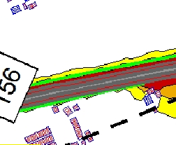 Az M5 autópálya Szatymazt érintő homlokzati zajterhelés a 156+200 km szelvénynél jobb oldalon a 63-68 db-es sávba esik.