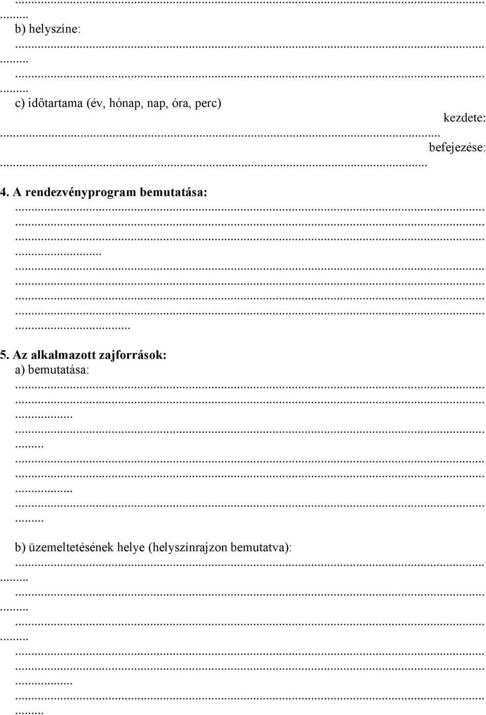 A rendezvényprogram bemutatása: 5.