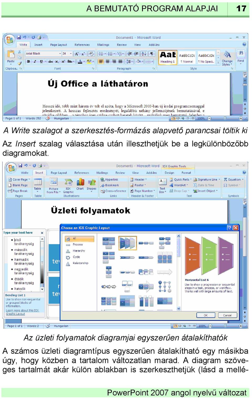 Az üzleti folyamatok diagramjai egyszerűen átalakíthatók A számos üzleti diagramtípus egyszerűen