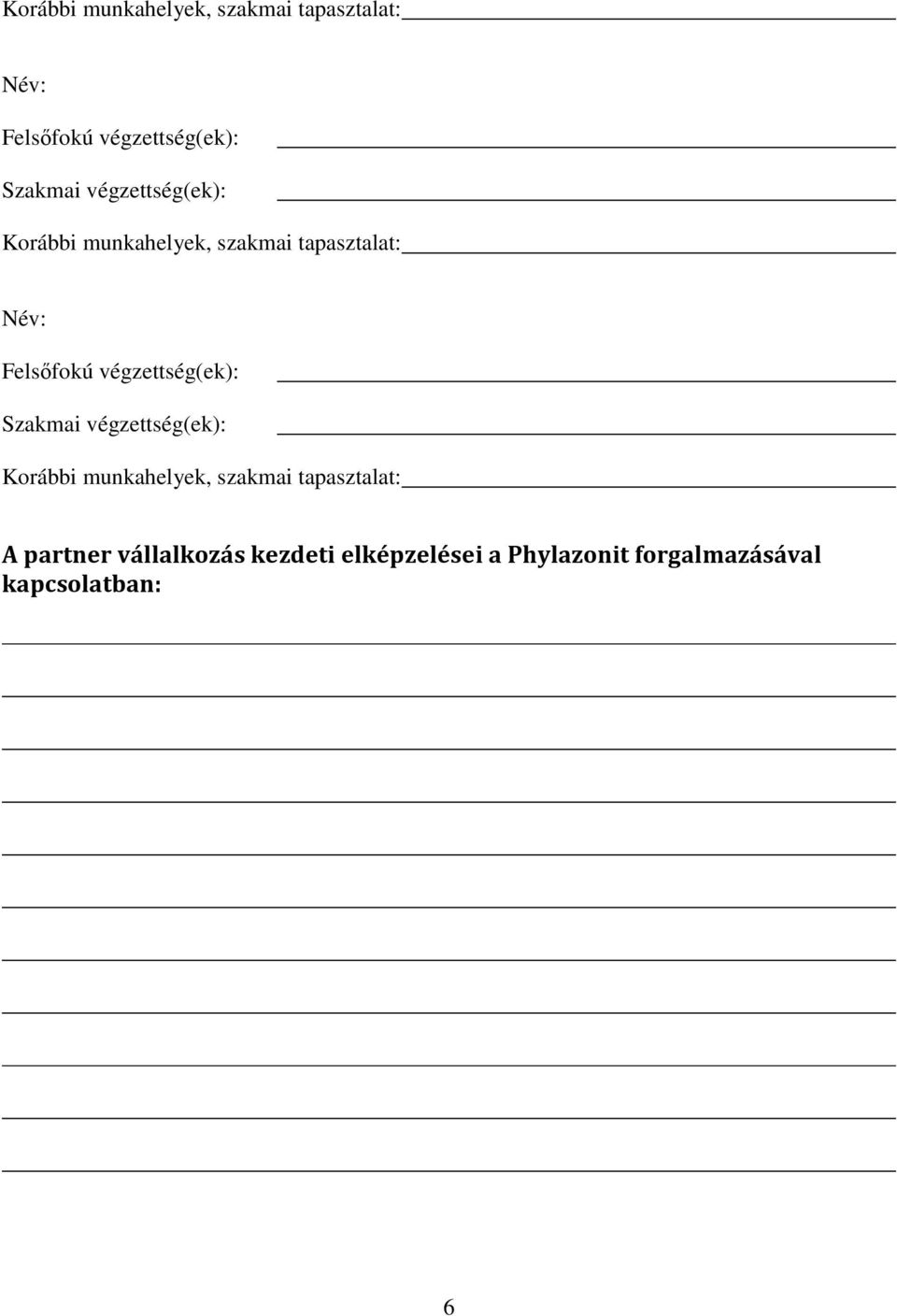 partner vállalkozás kezdeti elképzelései a Phylazonit forgalmazásával