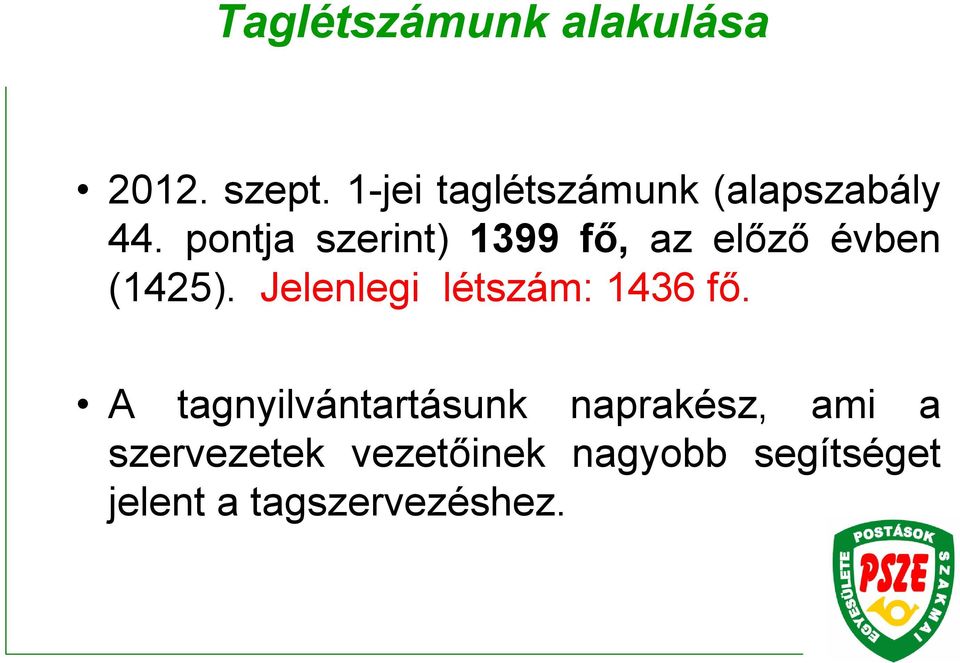 pontja szerint) 1399 fő, az előző évben (1425).