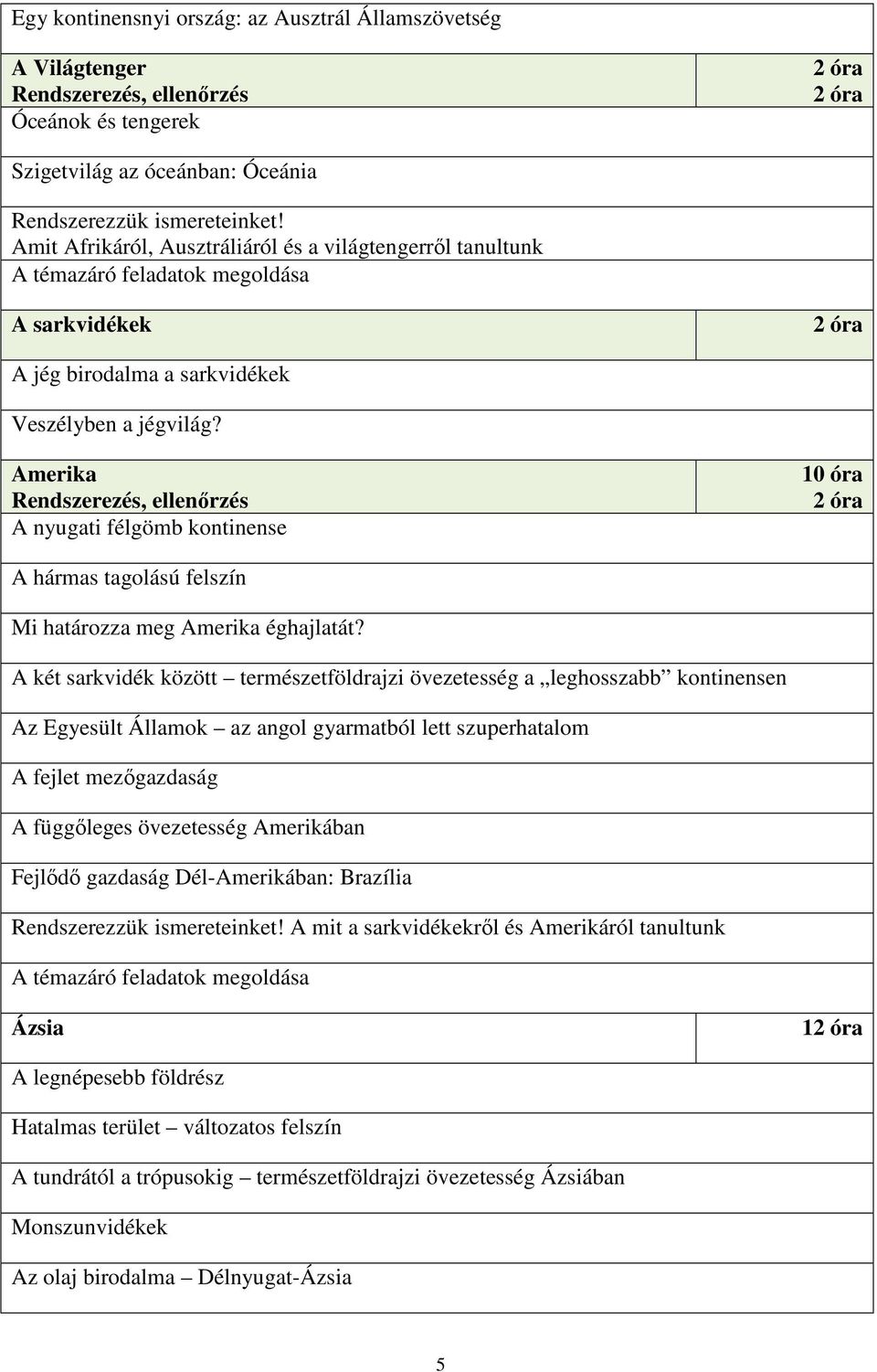 Amerika Rendszerezés, ellenőrzés A nyugati félgömb kontinense 10 óra 2 óra A hármas tagolású felszín Mi határozza meg Amerika éghajlatát?