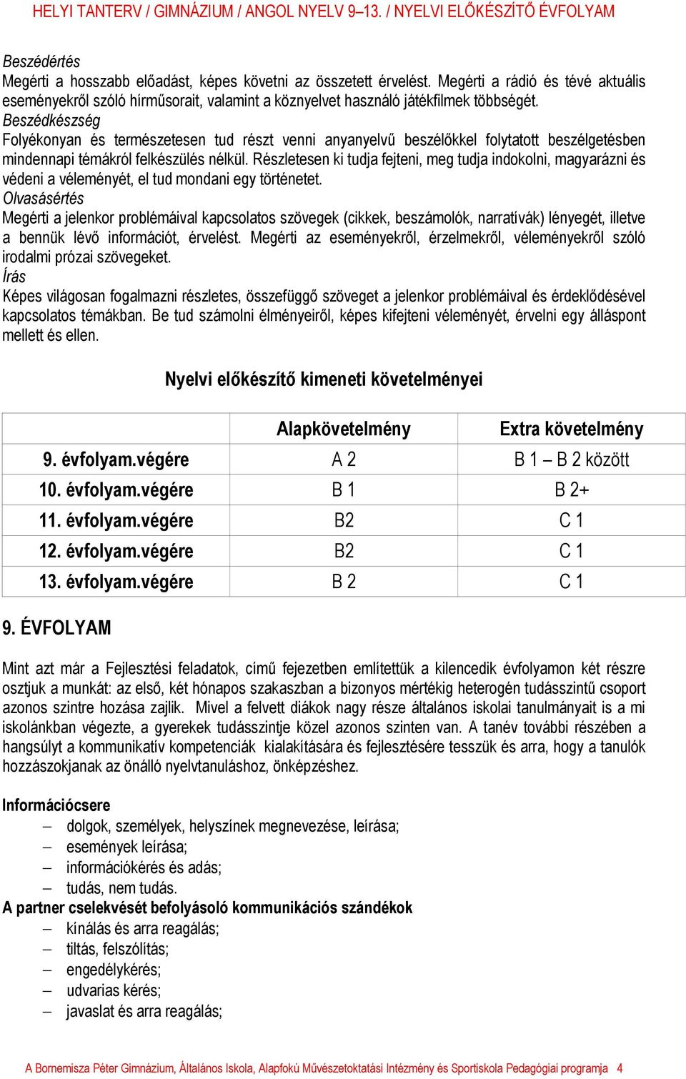 Részletesen ki tudja fejteni, meg tudja indokolni, magyarázni és védeni a véleményét, el tud mondani egy történetet.