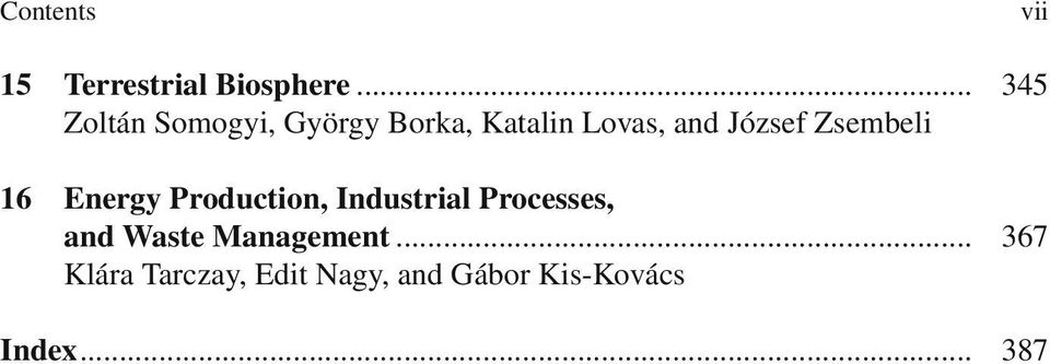 József Zsembeli 16 Energy Production, Industrial Processes,
