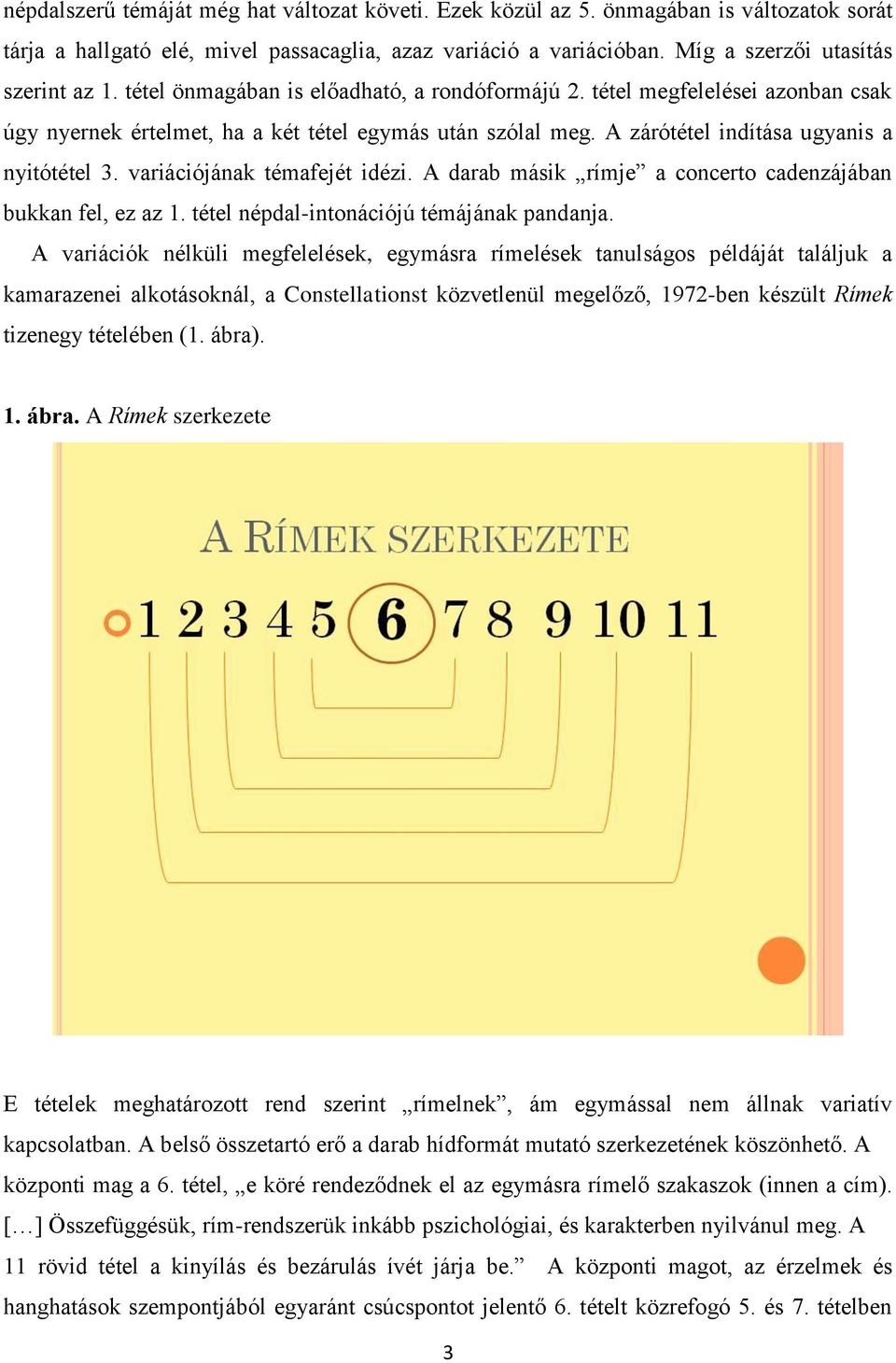 variációjának témafejét idézi. A darab másik rímje a concerto cadenzájában bukkan fel, ez az 1. tétel népdal-intonációjú témájának pandanja.