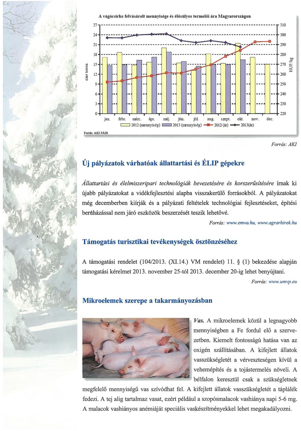 korszerűsítésére írnak ki újabb pályázatokat a vidékfejlesztési alapba visszakerülő forrásokból A pályázatokat még decemberben kiírják és a pályázati feltételek technológiai fejlesztéseket, építési