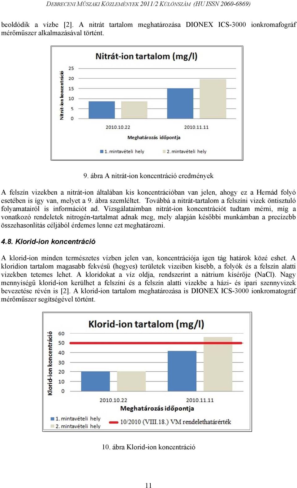 Továbbá a nitrát-tartalom a felszíni vizek öntisztuló folyamatairól is információt ad.