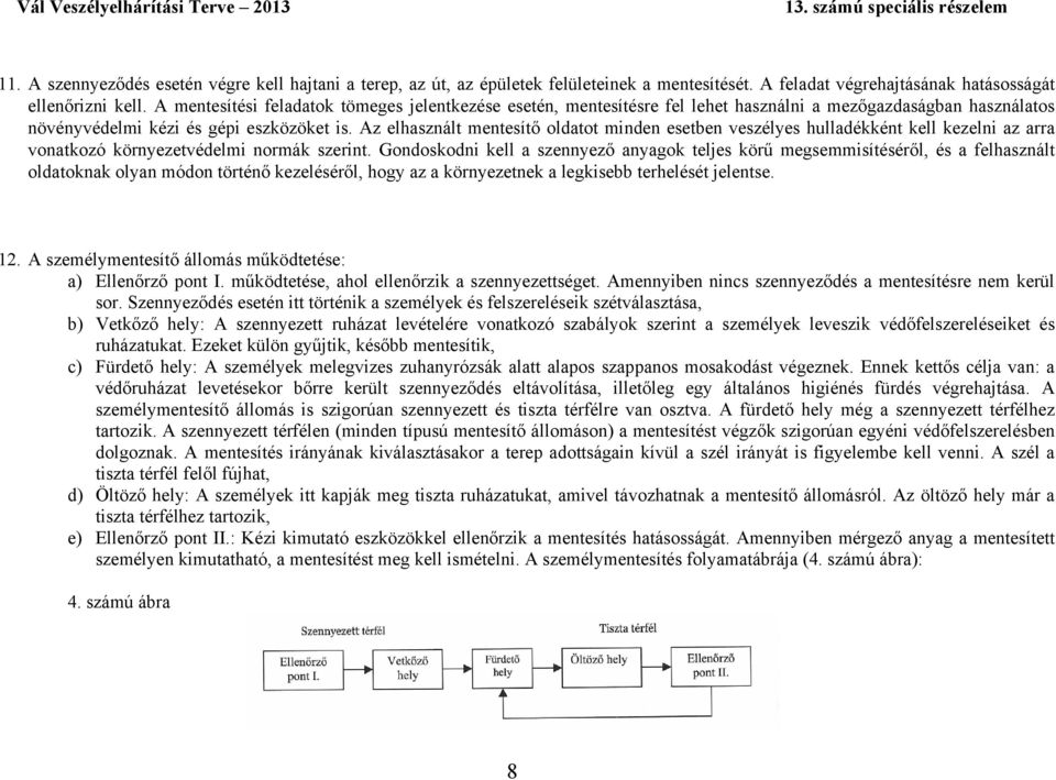 Az elhasznált mentesítő oldatot minden esetben veszélyes hulladékként kell kezelni az arra vonatkozó környezetvédelmi normák szerint.