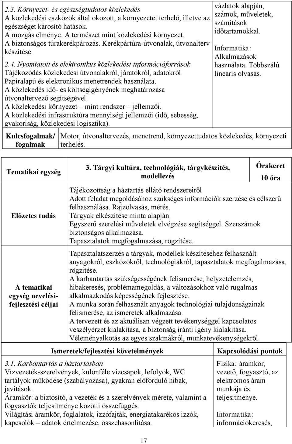 Nyomtatott és elektronikus közlekedési információforrások Tájékozódás közlekedési útvonalakról, járatokról, adatokról. Papíralapú és elektronikus menetrendek használata.