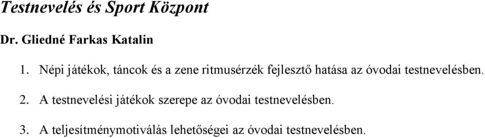 óvodai testnevelésben. 2.