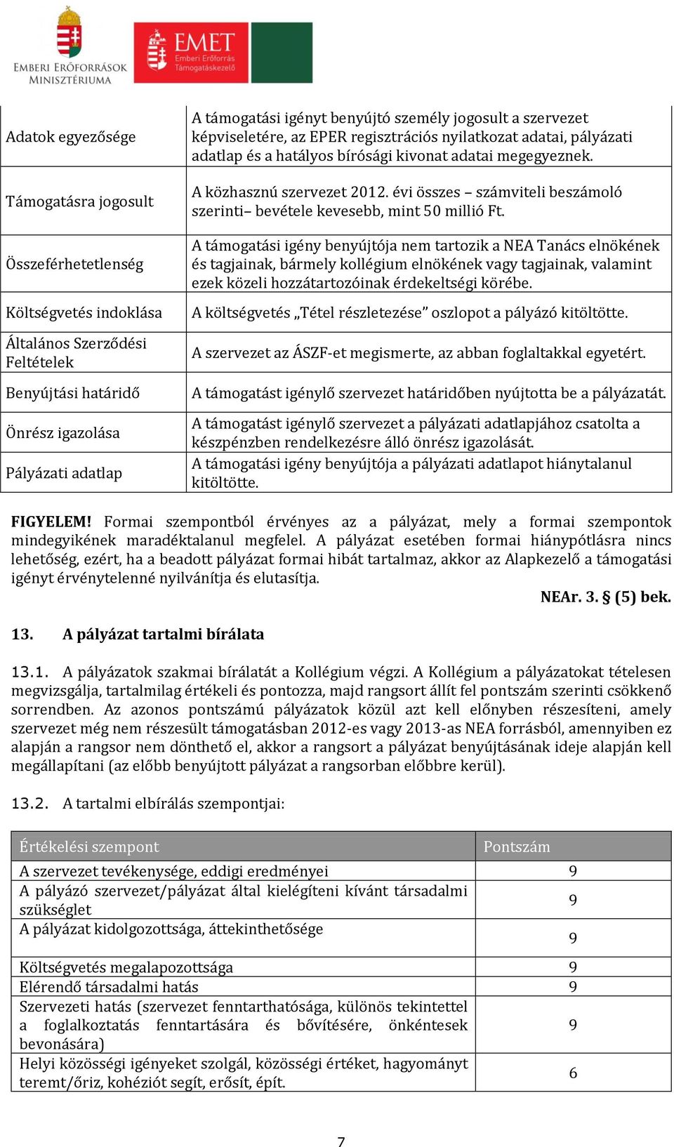 évi összes számviteli beszámoló szerinti bevétele kevesebb, mint 50 millió Ft.