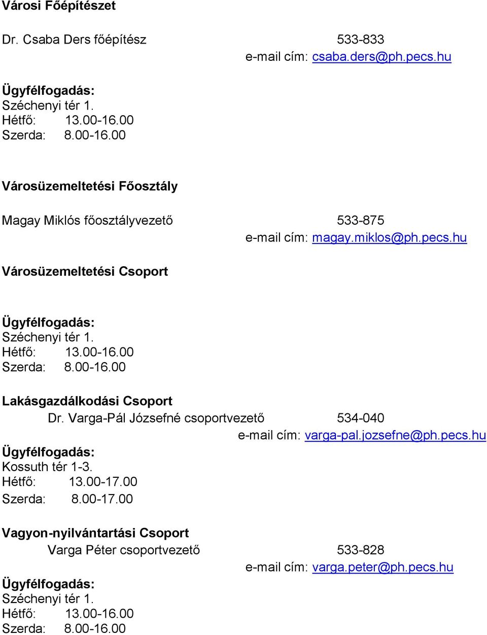 hu Városüzemeltetési Csoport Lakásgazdálkodási Csoport Dr.