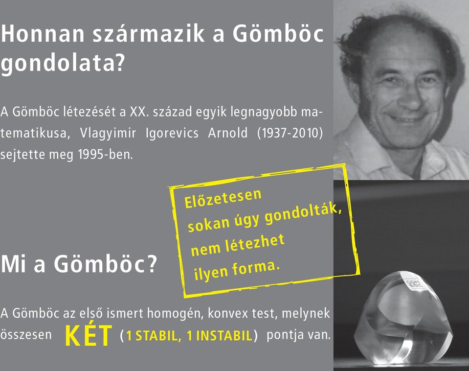 sejtette meg 1995-ben.. Mi a Gömböc?