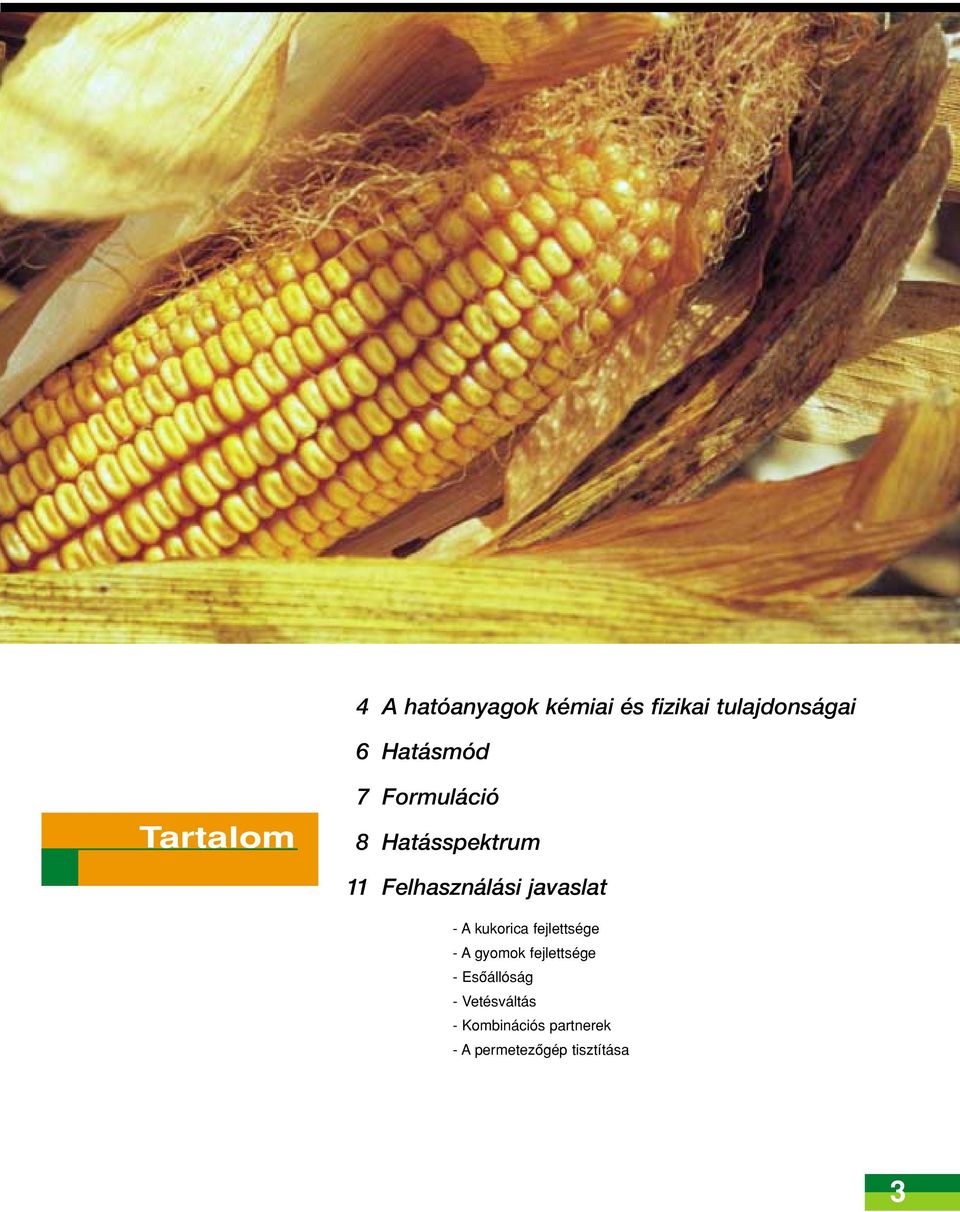 javaslat - A kukorica fejlettsége - A gyomok fejlettsége -