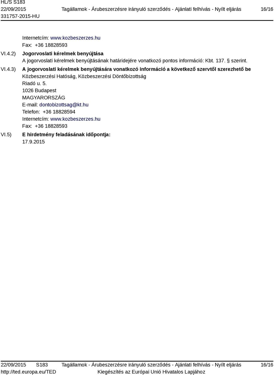 Kbt. 137. szerint.