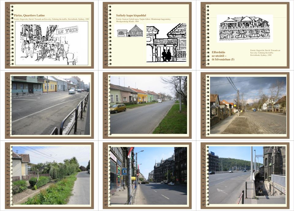 Mezıgazdasági Kiadó, 1984 Elfordulás az utcától öt felvonásban (5) Forrás: Engwicht, David: Towards an Eco-city.