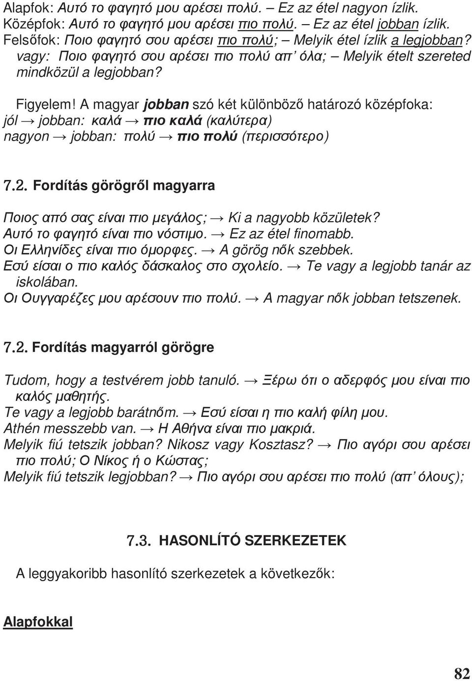 . A görög n k szebbek.. Te vagy a legjobb tanár az iskolában.. A magyar n k jobban tetszenek. ^UYU Fordítás magyarról görögre Tudom, hogy a testvérem jobb tanuló.