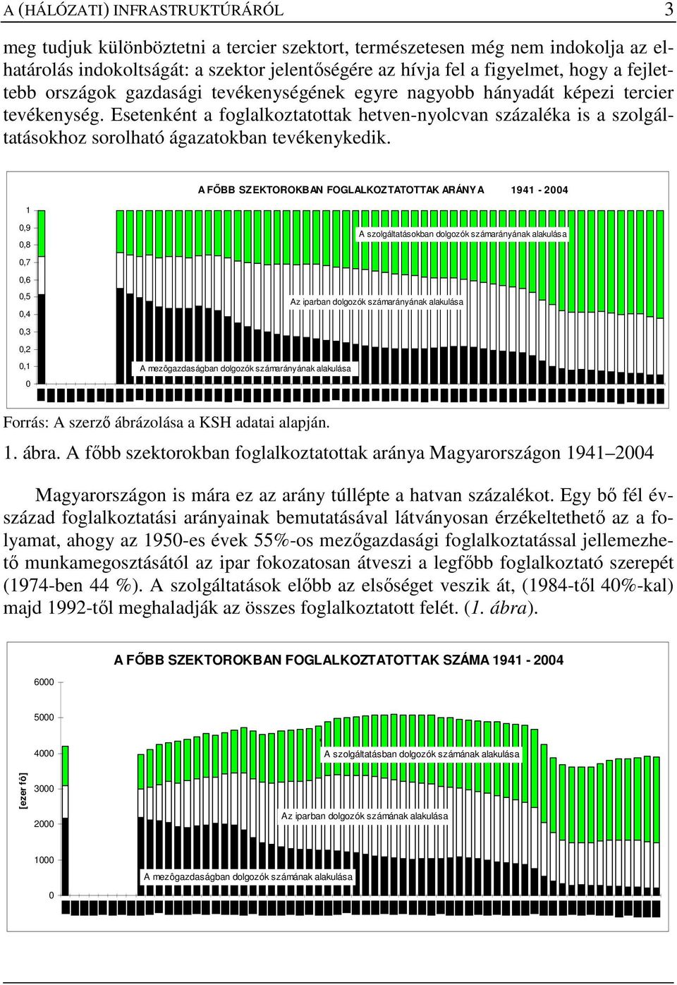 Esetenként a foglalkoztatottak hetven-nyolcvan százaléka is a szolgáltatásokhoz sorolható ágazatokban tevékenykedik.