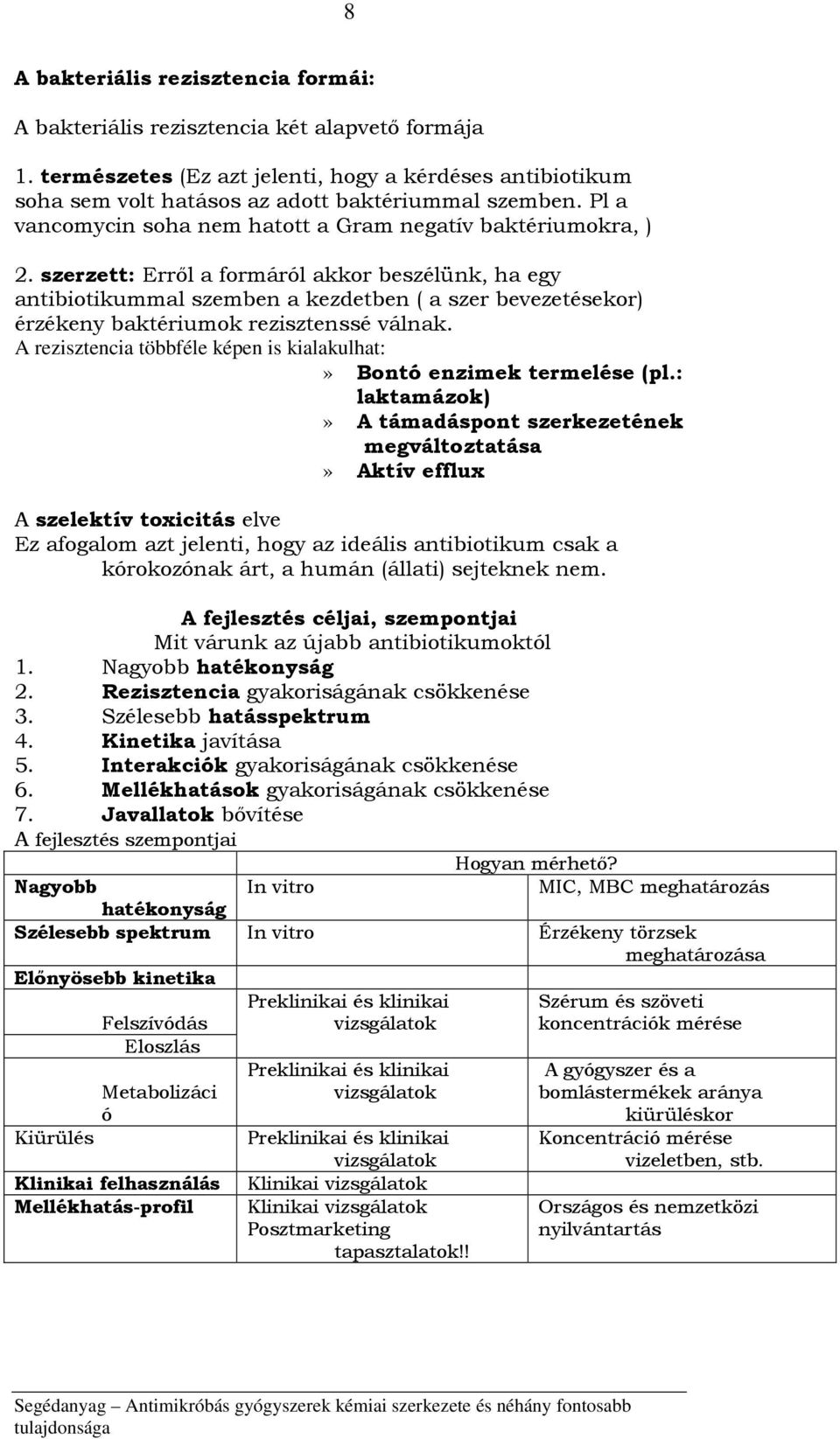 szerzett: Erről a formáról akkor beszélünk, ha egy antibiotikummal szemben a kezdetben ( a szer bevezetésekor) érzékeny baktériumok rezisztenssé válnak.