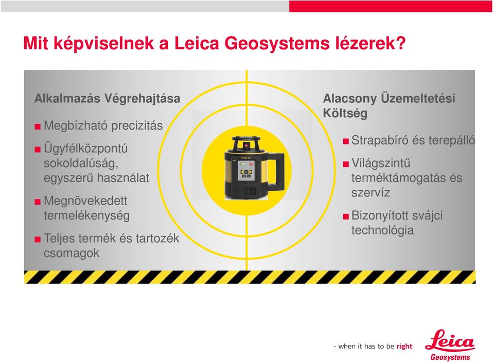 egyszerű használat Megnövekedett termelékenység Teljes termék és tartozék