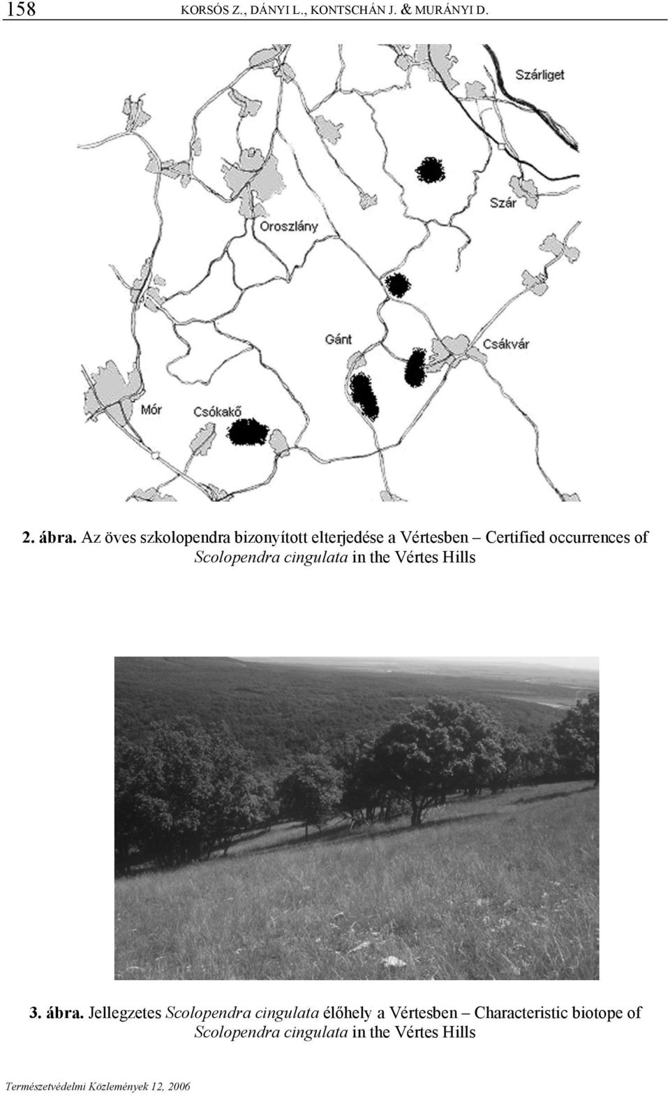 of Scolopendra cingulata in the Vértes Hills 3. ábra.