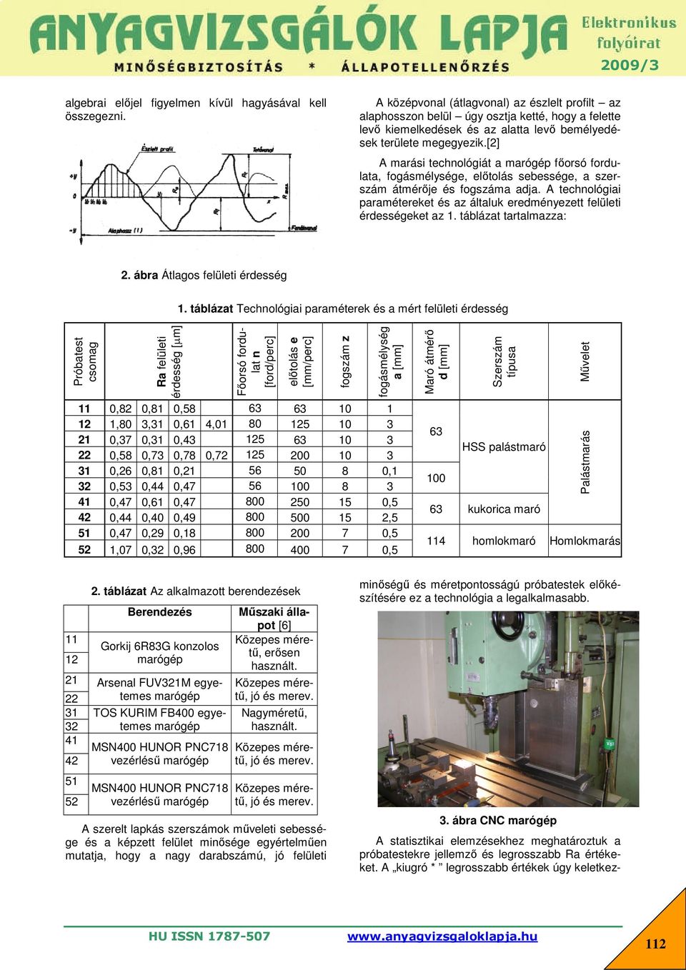 [2] A marási technológiát a marógép főorsó fordulata, fogásmélysége, előtolás sebessége, a szerszám átmérője és fogszáma adja.