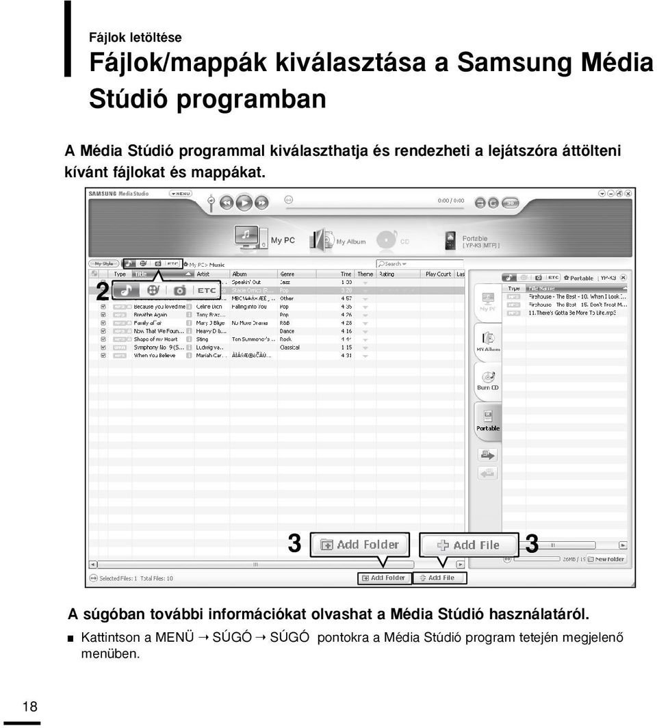 és mappákat.