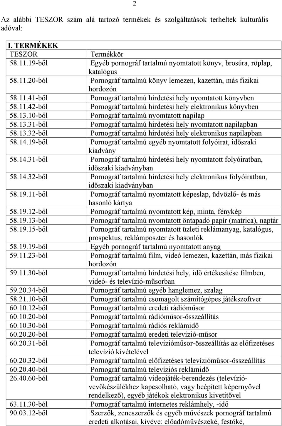 20.32-ből 60.20.40-ből 26.40.60-ból 63.11.30-ból 90.03.