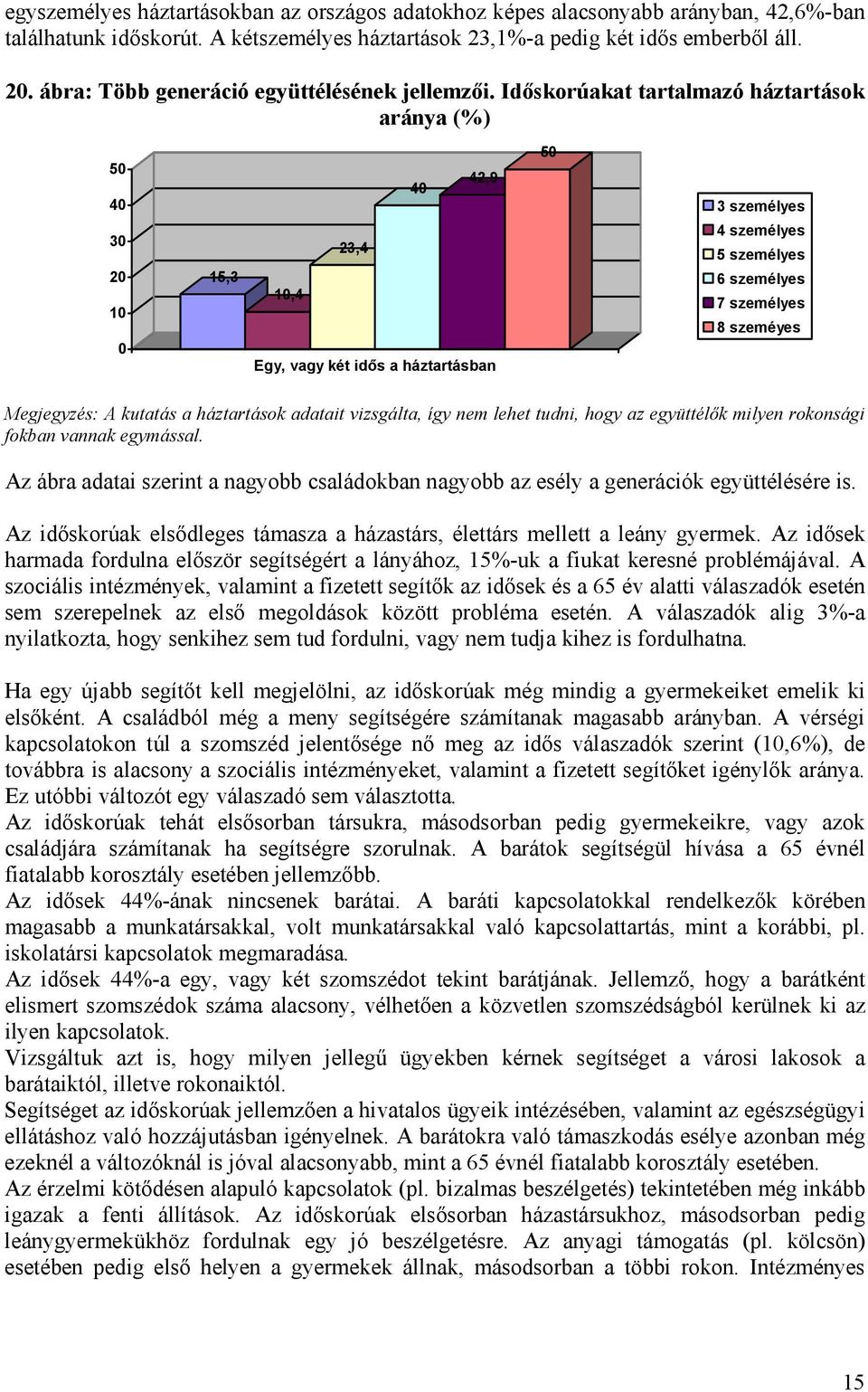 kutatás a háztartások adatait vizsgálta, így nem lehet tudni, hogy az együttélők milyen rokonsági fokban vannak egymással.