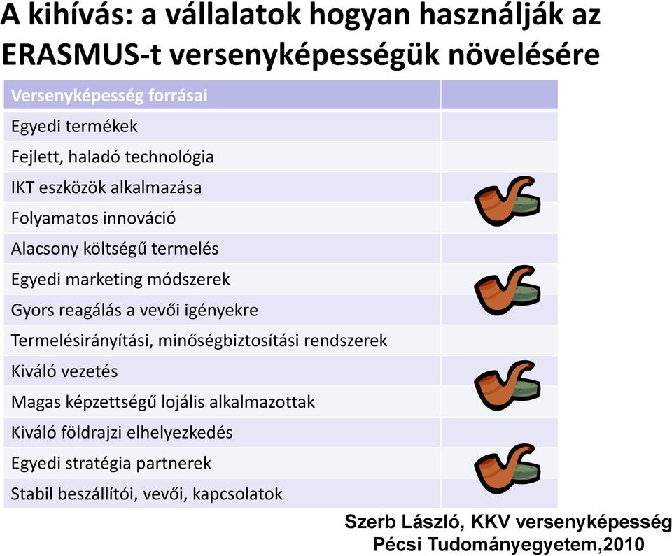 vevői igényekre Termelésirányítási, minőségbiztosítási rendszerek Kiváló vezetés Magas képzettségű lojális alkalmazottak Kiváló