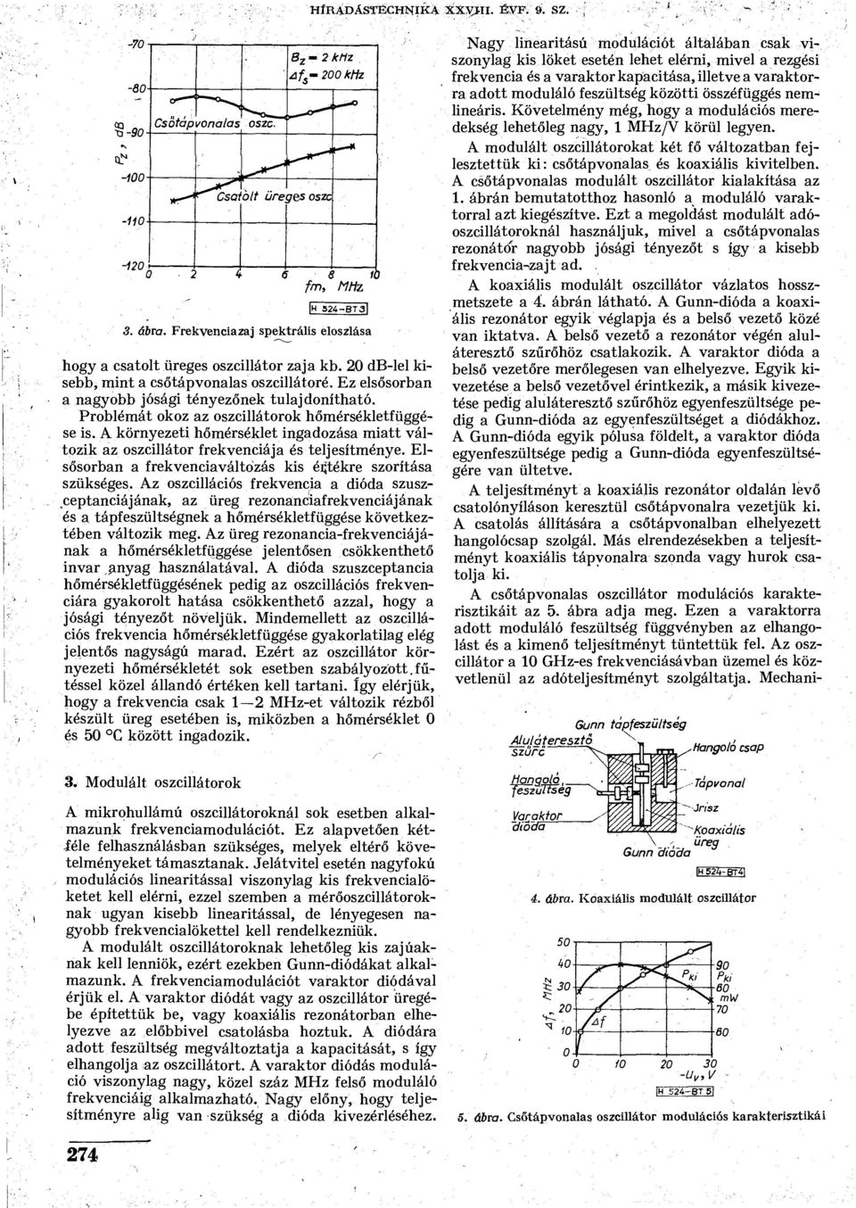 Problémát okoz az oszcllátorok hőmérsékletfüggése s. A környezet hőmérséklet ngadozása matt változk az oszcllátor frekvencája és teljesítménye.