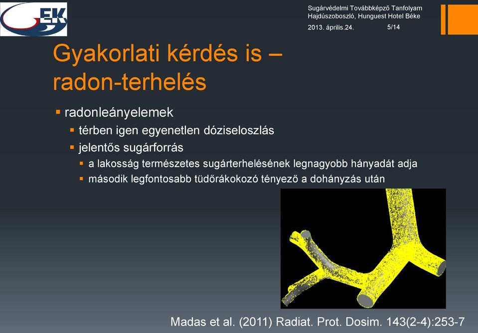 lakosság természetes sugárterhelésének legnagyobb hányadát adja másodk