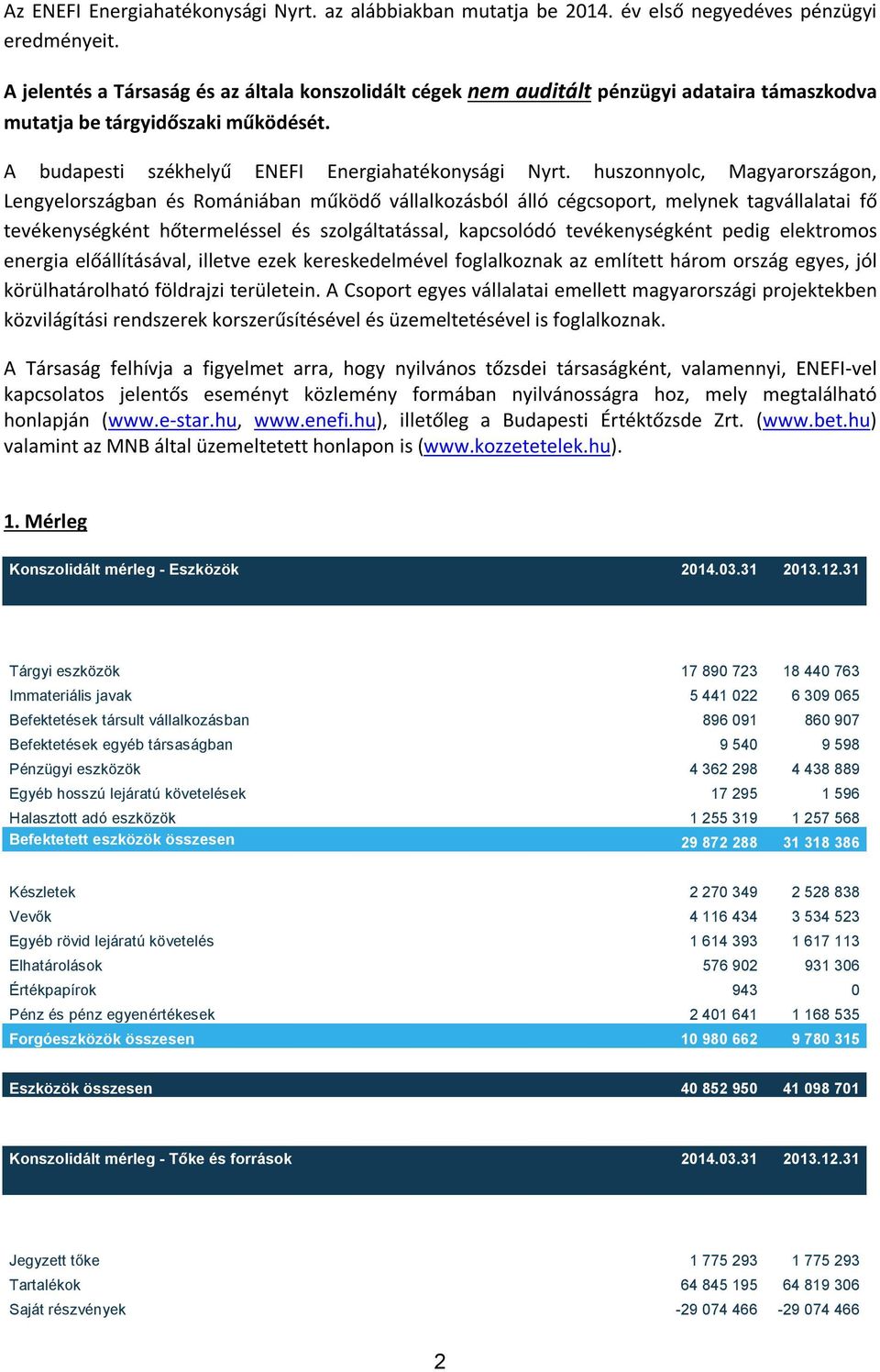 huszonnyolc, Magyarországon, Lengyelországban és Romániában működő vállalkozásból álló cégcsoport, melynek tagvállalatai fő tevékenységként hőtermeléssel és szolgáltatással, kapcsolódó