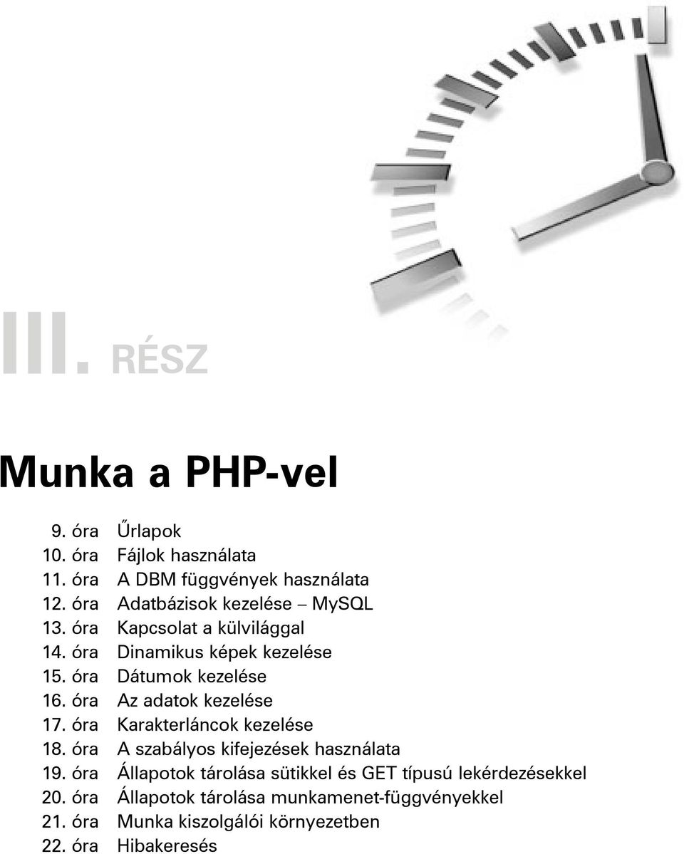 III. RÉSZ Munka a PHP-vel - PDF Ingyenes letöltés