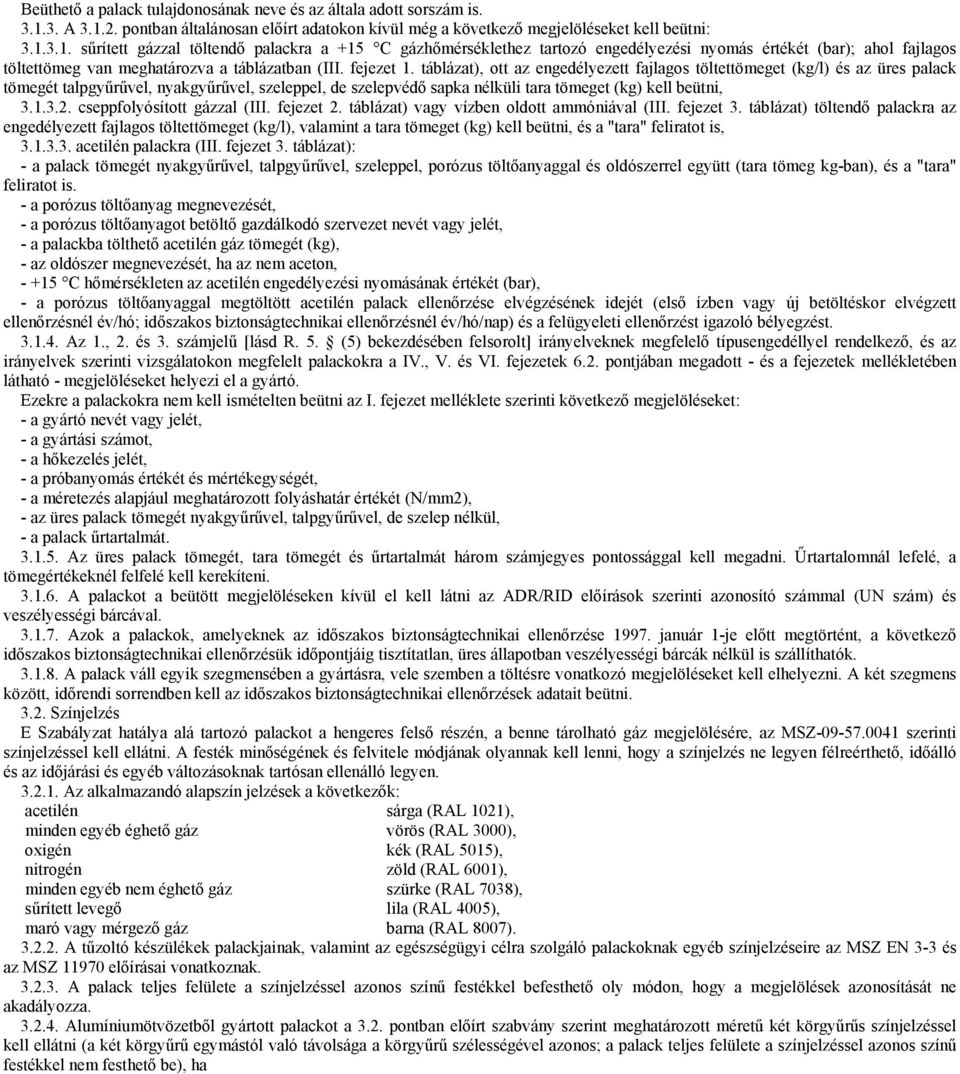 14/1998. (XI. 27.) GM rendelet. a Gázpalack Biztonsági Szabályzatról - PDF  Ingyenes letöltés